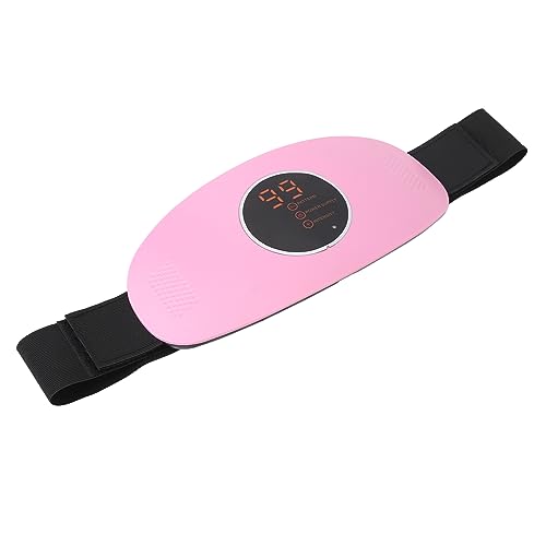 Massage Schlankheitsgürtel, Kabellose Elektrische Fettverbrennungsmaschine, Elektrischer Schlankheitsgürtel wiederaufladbar verbessert die Durchblutung Bauchmassagegerät für den Körper(Pink)