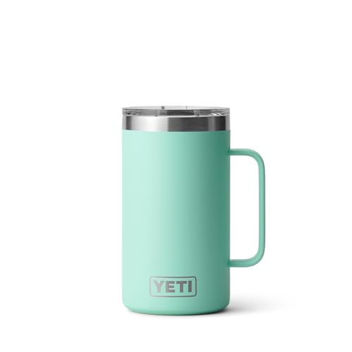 Image of YETI Rambler 24 oz Mug, Vacuum Insulated, Stainless Steel with MagSlider Lid, Seafoam