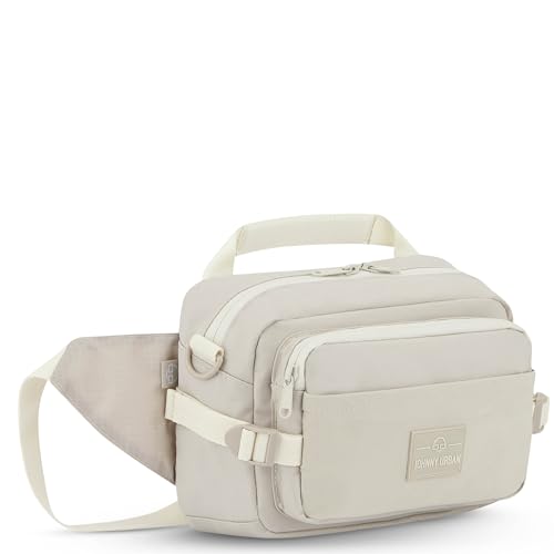 Johnny Urban Bum Bag Beige, Travis, Large Waist Bag for Travel Hiking Outdoor, Breathable Airmesh & Adjustable Strap - Image 3