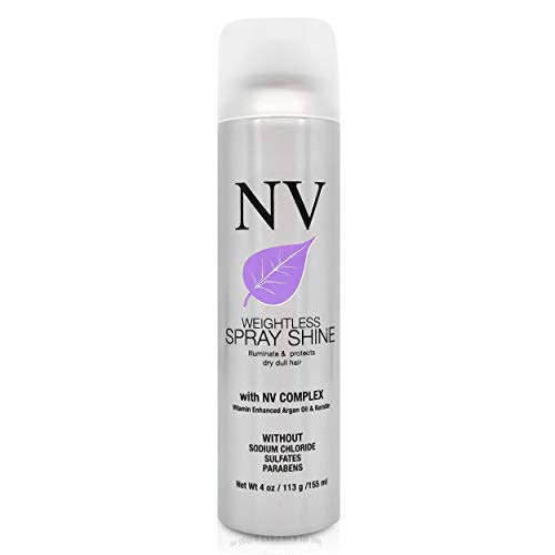 Pure NV Ker-Argan Shine Spray Add Incredible Shine, Eliminate Frizz & Control Humidity, Keratin, Collagen & Argan Oil Infused To Repair, Restore 4 Oz
