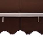 MCombo 10x8 Feet Manual Retractable Patio Door Window Awning Sunshade Shelter Outdoor Canopy (Coffee Brown) - Image 4