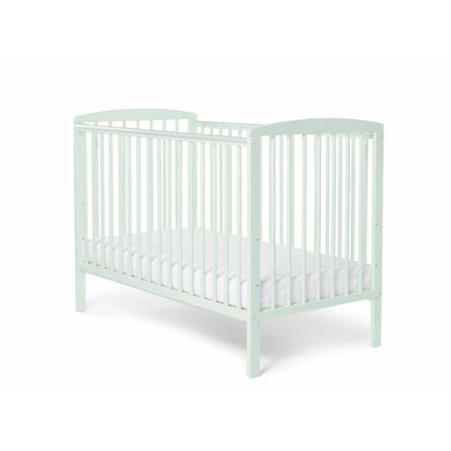 Baby Elegance Starlight Baby Cot Bed | Wooden Finish with Adjustable Heights & Durable Teething Rails | For Cot Bed Sheets 120x60 Fitted | Convertible Space Saver Cot | Mattress Not Included (Sage)