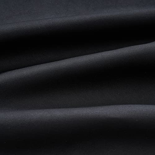 Pom Pom Blackout Curtains 100% Room Darkening Curtains 84 Inches Length For Solid Energy Efficient Noise Reducing Grommet Window Drapes For Living Room Bedroom 52 Inches Wide, 52" X 84" 2 Panels #TOP5