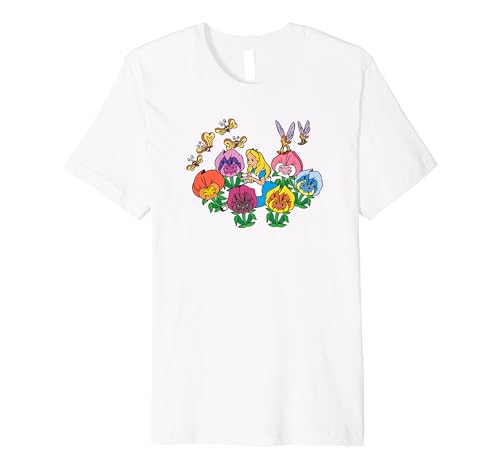 T-shirt Alice in Wonderland en coton premium respirant motif champ de fleurs