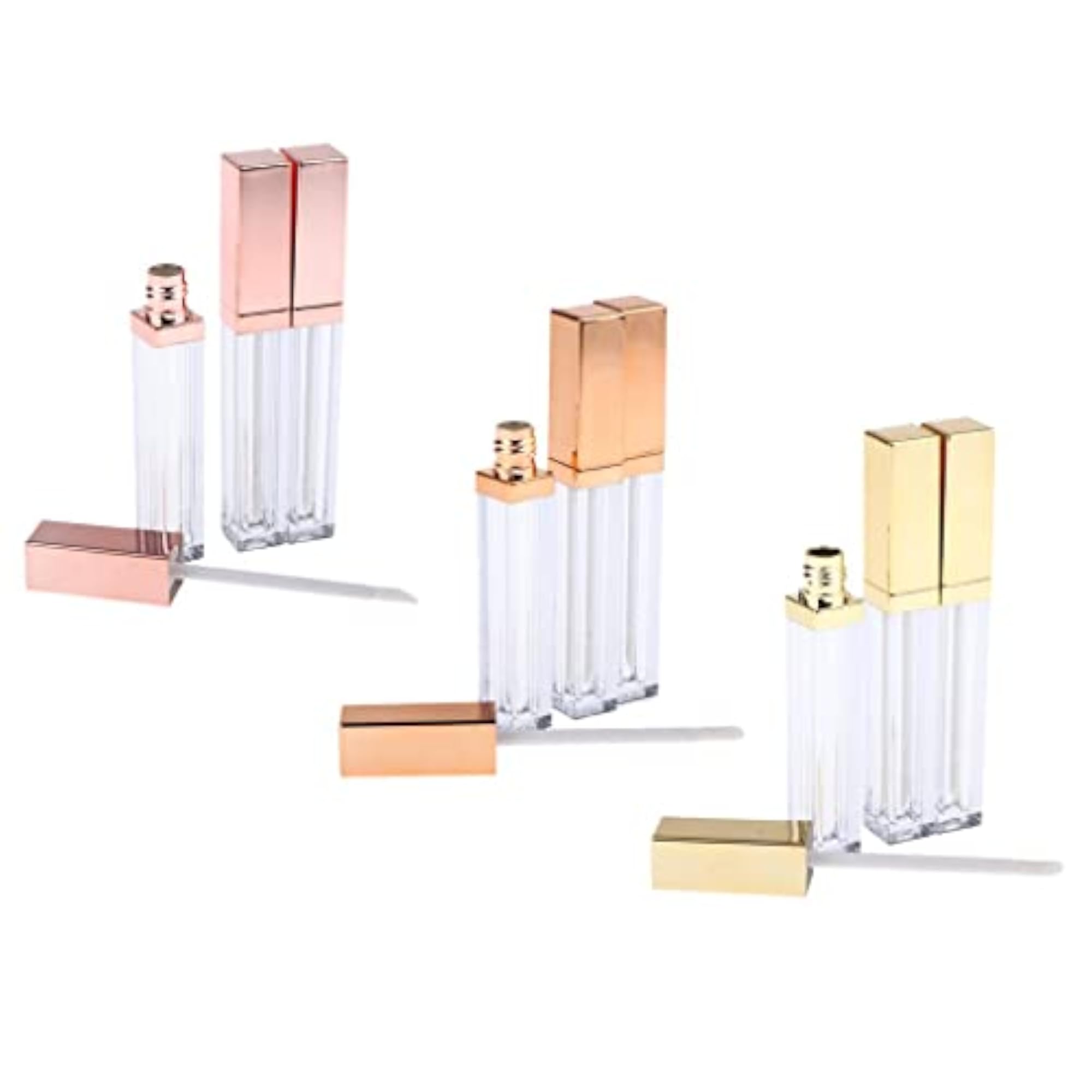 3Pcs Refillable Lip Gloss Tube Lipstick Cosmetic Bottle