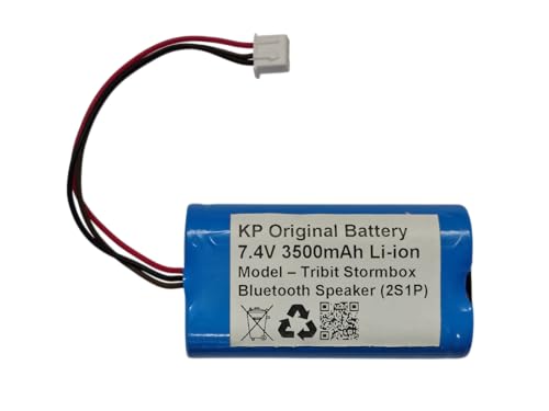 Image of KP Original 7.4V 3500mAh Replacement Battery, Ideal for Tribit Stormbox Bluetooth Speaker, Perfect for Outdoor and Home Entertainment (Connector: XH2.54 3P)