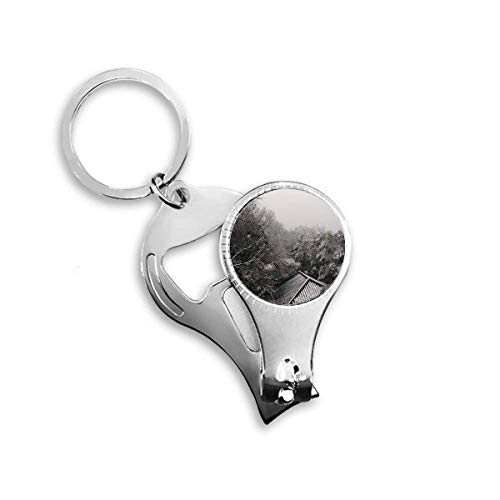 Snowscene Eaves Photography Nail Nipper Ring Key Chain Bottle Opener Clipper