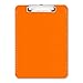 Value Pack of 12 - Low Profile Plastic Clipboards, letter size (Orange)