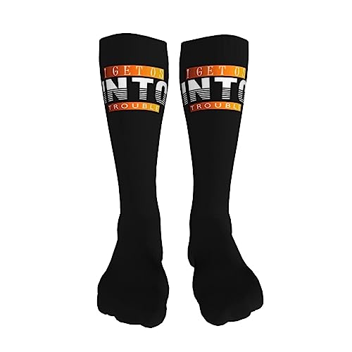 Retro I Get Us Into Trouble Knee High Socks For Women Long Tube Socks Athletic Compression Socks Unisex High Socks Girls3