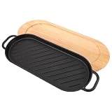 Sartén de hierro fundido para asar: la fabricación de esta sartén de hierro fundido para bistec es perfecta y tendrá una buena experiencia al usarla. sartén para freír bistecs
