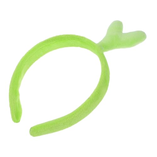 Vaguelly Diadema de brotes de judías verdes verde moderno clips de brotes fiesta brotes de frijoles diadema de año nuevo accesorios del día de san valentín diademas de mujer tela Green