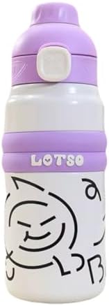 Garrafa Térmica Infantil, 600ml, Aço Inox, Tampa Dupla com Trava ...