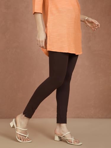 Image of TWIN BIRDS Women Cotton Blend Kurti Pants | Sleek Ethnic Daily Trousers