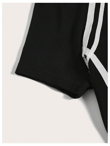 Image of SOLY HUX Girl's Number Graphic Jersey Crop Top Short Sleeve T-Shirts Tight Fitted Graphic Tees
