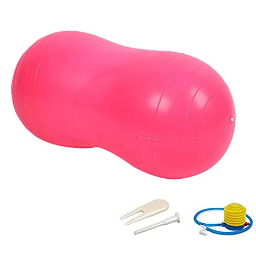 Loupsiy Pelota de ejercicio de cacahuete, pelota de maní inflable para deportes, ejercicio, yoga, equilibrio, estabilidad, pelota flexible antiestallido para pilates, yoga, asientos dinámicos