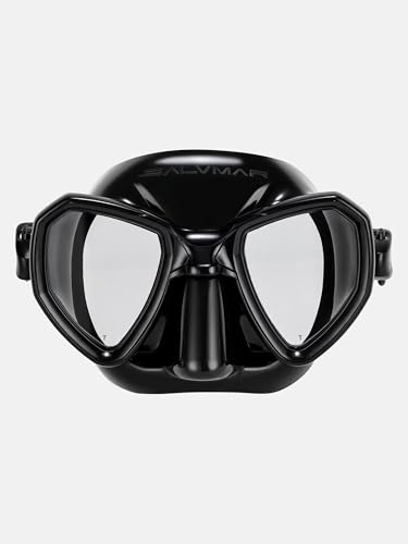 SALVIMAR Morpheus Anti Fog, Maschera anti appannamento, per Pesca Subacquea, Snorkeling, Unisex adulto, Nero/Nero