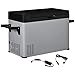 Produktbild Outsunny Kühlbox Auto 50L mit LCD-Anzeige 2 Modi Kompressor Autokühlschrank mit Griffe Boot Camper Reisen 12/24V DC und 110-240V AC Grau+Schwarz