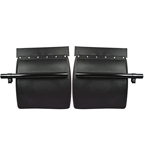 Gaeaauto 24"X24" Black Poly Quarter Fender Set Mud Flap Hangers Plastic Fit For Semi Truck, 2 Pcs #TOP1