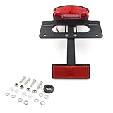 Compatible with Kawasaki KLR 650 2022-2025 Motorcycle Accessoires License Plate Holder Bracket Rear Tail Tidy(with Reflector red)