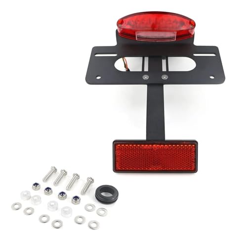 Compatible with Kawasaki KLR 650 2022-2025 Motorcycle Accessoires License Plate Holder Bracket Rear Tail Tidy(with Reflector red)