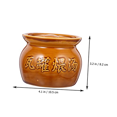 YARNOW 2 Peças De Barro Utensílios Coreanos Mini Forno Mini Fogão Lento Tigela Coreana Panela De Cer