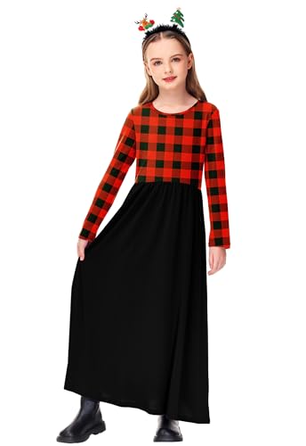Image of Deerose Girls Maxi Dress Short Sleeve Casual Long Dresses with Pockets 5-14 Years