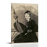 Cumbrjde Poster du film Clara Bow in Wings Décoration murale sur toile avec cadre Clara Bow in Wings 50 x 75 cm