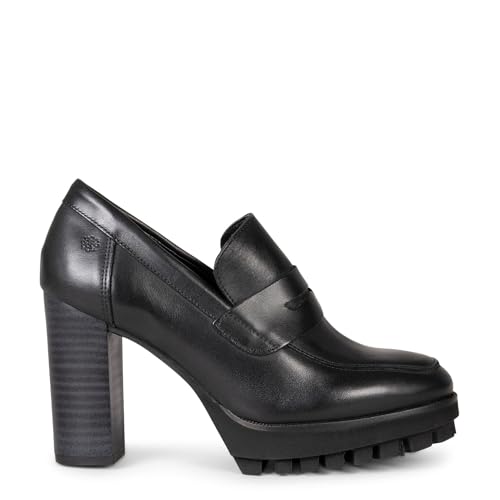 Trend - Mocasín con tacón y Plataforma en Negro, EU 39