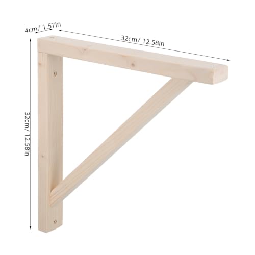 Soportes de madera para estantes flotantes armarios encimeras y baldas triangulares 3