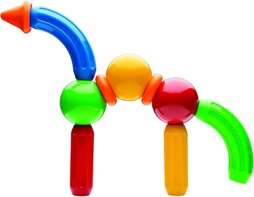 Basic 10-Piece Magnetic Building Blocks Toy. Preschool STEM Toy with Large Pieces And Grippy Groove Design. Designed By Magformers for Young Children. - Lego - Immagine 8