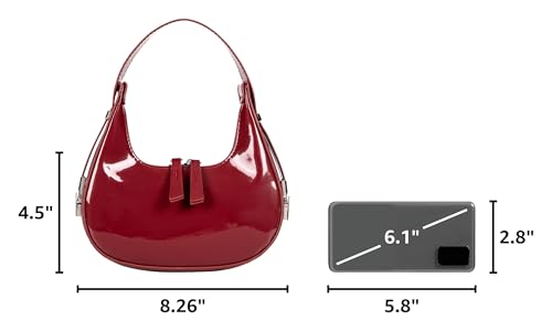 Image of Prpeko Shoulder Bag Crescent Retro Y2k Hobo Handbags 90s Underarm Purse Bag Fashion Clutch Purses for Women