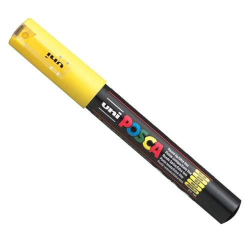 Uni Posca Marker PC-1M Paint Glass Pen Bullet Tip 1.0mm Yellow