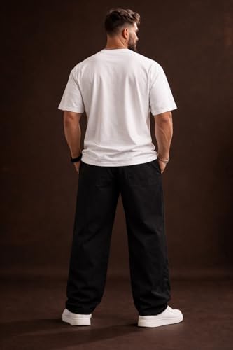 Image of Wear lusso 10 Pocket Cargo Pants for Men | Cotton Twill Fabric | Regular Fit Utility Cargo Trousers | Casual Streetwear Bottomwear