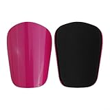Mini espinilleras gruesas para jugadores de fútbol para la parte inferior de la pierna seguridad y agilidad (maestro/rojo rosa)