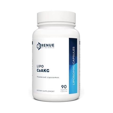 RENUE by SCIENCE CA AKG Supplement | High Strength Liposomal Calcium AKG | 90 Calcium Alpha-Ketoglutarate Capsules - 300mg CA AKG per Serving CA-AKG Supplement | Non-GMO & Made in The USA Cover