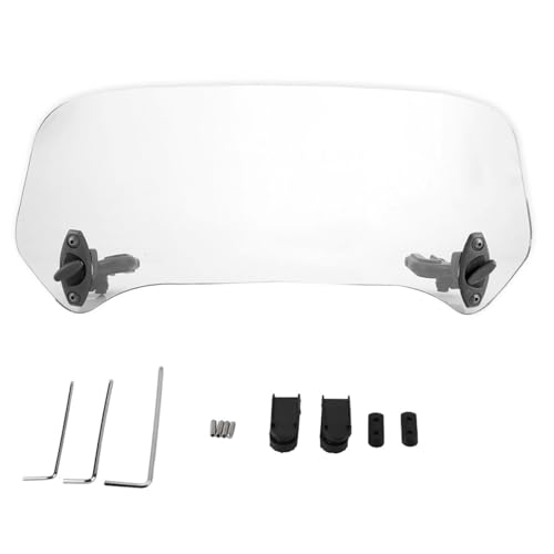 Motorcycle Universal Windscreen 5-7 Inch Headlight Windshield Black Wind Deflector I.1136791156