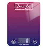 Purple Blue Gradient Custom Food Scale Personalized Waterproof Digital Kitchen Scales Weight Ounces