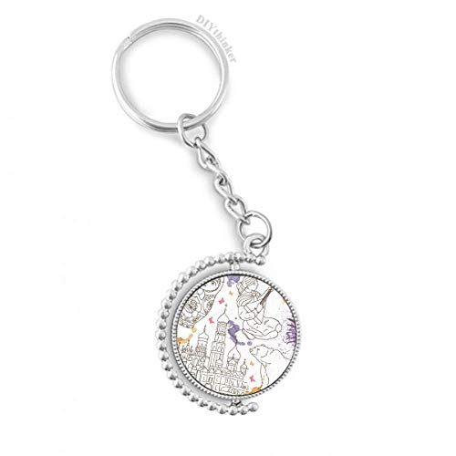 Clé anneau porte-keyholder Russie rotatif illustration ville nationale