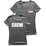 lepni.me Camiseta Personalizada para Mujer Crew Nombre o rol Personalizado Camiseta de Algodón de Corte Clásico para Tramoyistas, Técnicos audiovisuales (M Grafito Personalizado)
