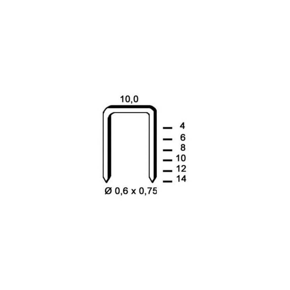 10.000 graffette zincate Vf-14-10x14x0.6x0.75 mm - D-Work