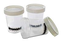 Steriler Urinbecher/Probenbecher Schraubverschluss 120 ml mit Temperaturanzeige 5 Stück