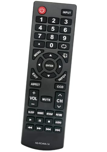 NS-RC4NA-14 Remote Control Compatible with Most 2013/14 Insignia LCD LED TV