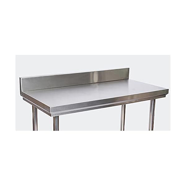 Wiltec Edelstahl Tisch Arbeitstisch Edelstahltisch mit Aufkantung 100 x 60 x 85 cm – Bild 7