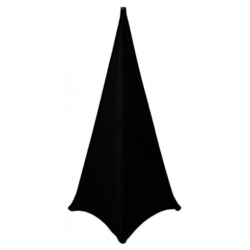 Voile pied trois côtés noir pour habillage de stand et soirée