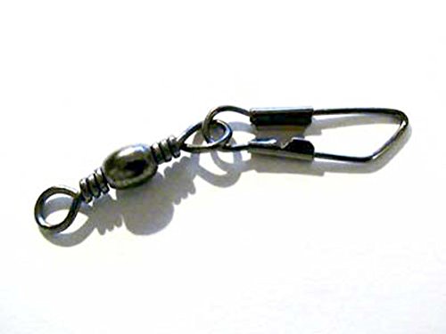 Phoxinus Black, American Snap Swivels Suitable for Carp, Pike and Sea Fishing (Size 6, 100 Pack)