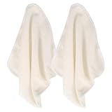 TOBBOMEY 2pcs Bamboo Fiber Cleaning Cloth Exfoliating Facial Scrubber Washcloths for Face and Body Use