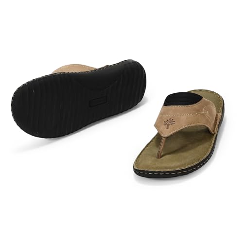 Image of Woodland Men Khaki Slippers