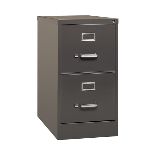 Hirsh 26.5" Deep 2 Drawer Letter Width Cabinet, Commercial Grade Vertical File, Medium Tone