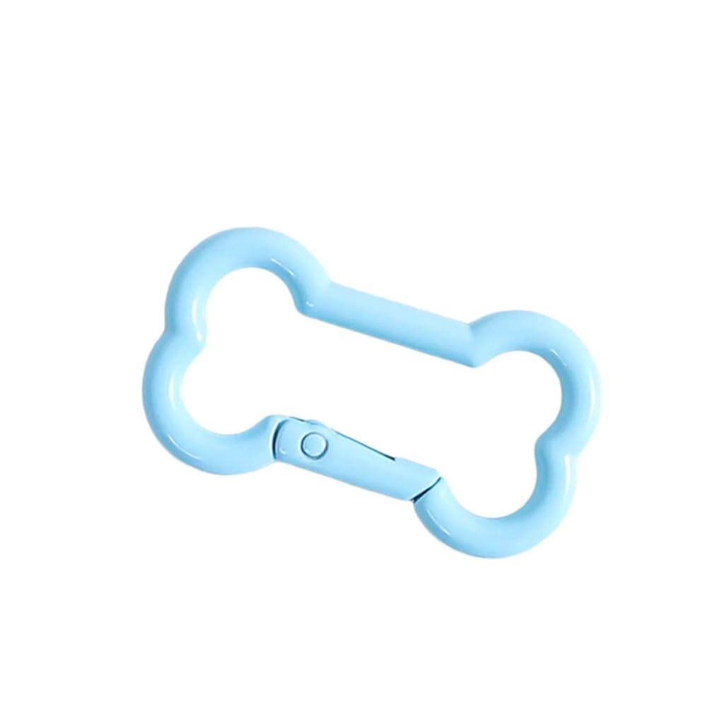 Elnwnnkc Vibrant Bone Keychain Spring Clasp for Pet Lovers Crafting Alloy Jewelry