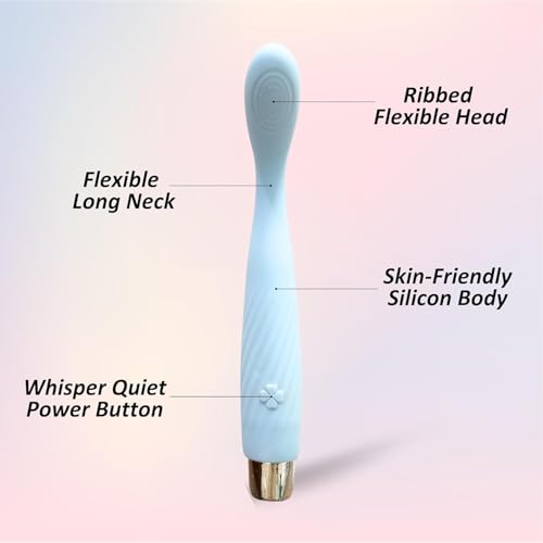 Image of Elosnoc Waterproof Massager Flexible Full Body Electric 10 Speeds Waterproof Massager with Flexible Neck | Customized Relaxation - Ergonomic Design for Comfortable Handling-SKY BLUE